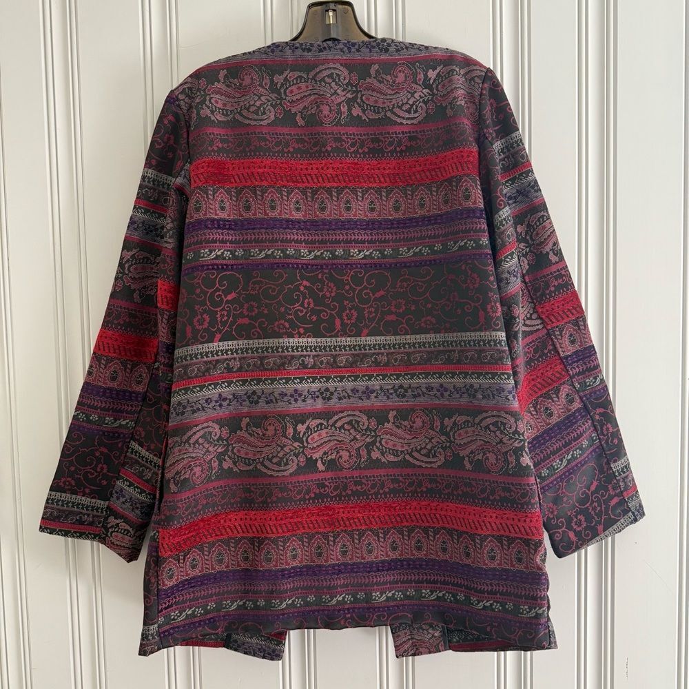 Multicolor Patterned Open Blazer/Coat - image 4